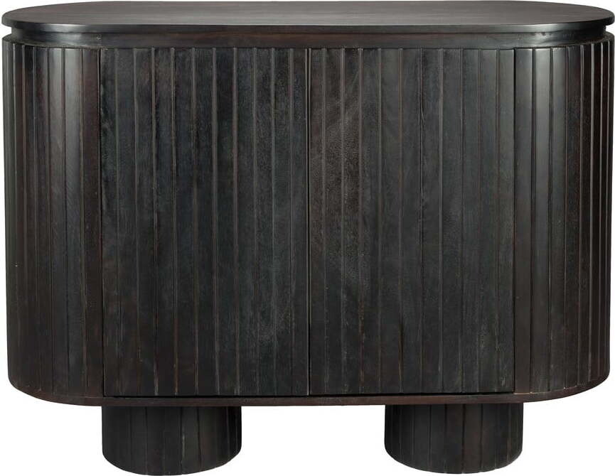 Tmavě hnědá skříňka z mangového dřeva 110x80x40 cm Kenji – Dutchbone