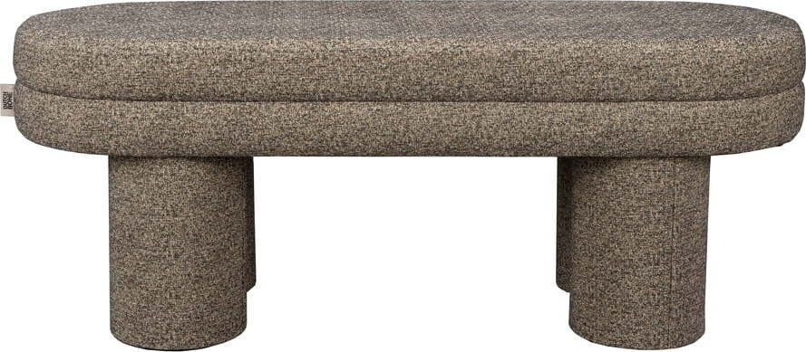 Hnědá lavice z textilie bouclé Fern – Dutchbone