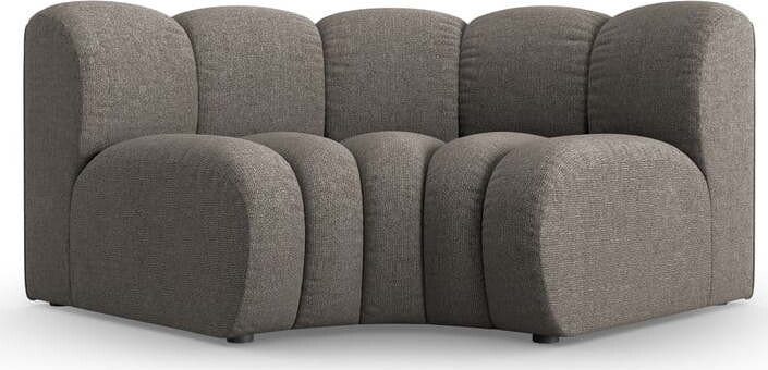 Tmavě šedý žinylkový modul pohovky (variabilní roh) Lupine – Micadoni