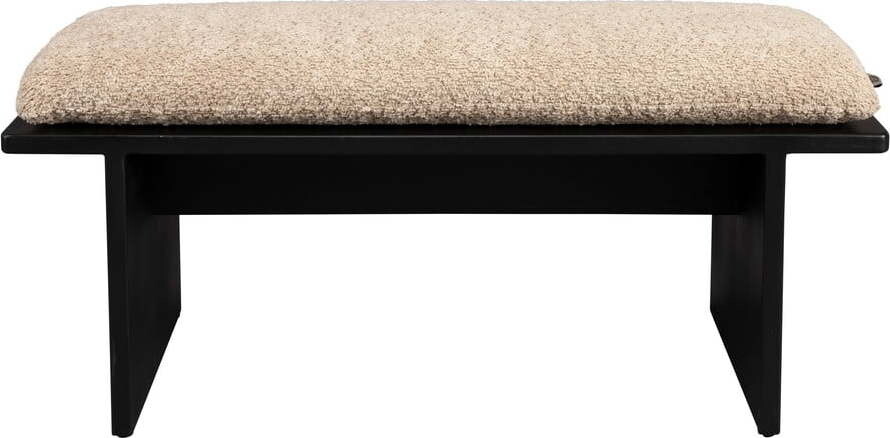Béžová lavice z textilie bouclé Shiho – Dutchbone