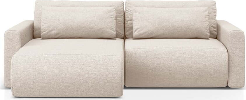 Béžová rozkládací rohová pohovka s úložným prostorem Belfast – Cosmopolitan Design