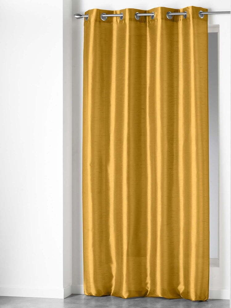 Žlutý závěs z mikrosaténu 140x240 cm Shana – douceur d'intérieur