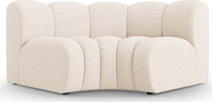 Krémový žinylkový modul pohovky (variabilní roh) Lupine – Micadoni