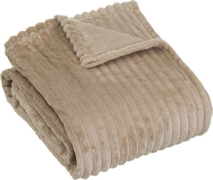 Hnědá deka z mikroplyše 130x160 cm Fur Velvet – Casa Selección