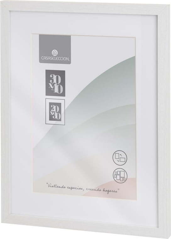 Bílý rámeček na zeď 32x42 cm Sencillo – Casa Selección