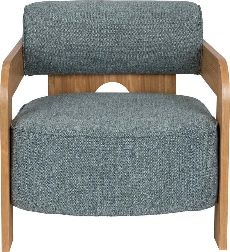 Šedomodré křeslo z textilie bouclé Oolong – Zuiver