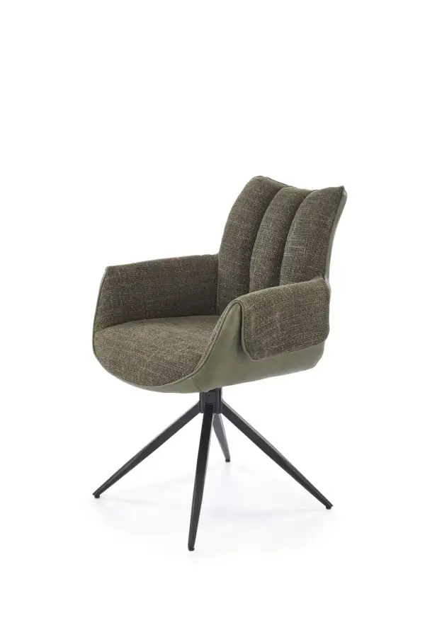 Halmar Otočné křeslo K579, hnědozelená