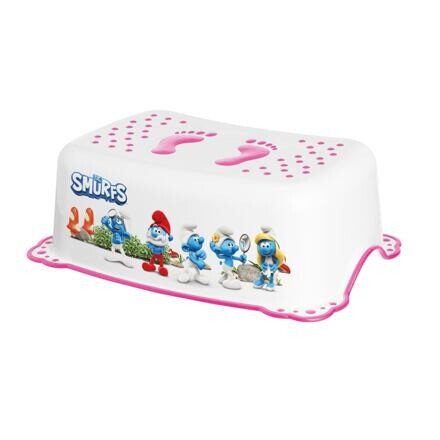Maltex Stupátko s protiskluzem The Smurfs - bílá/růžová