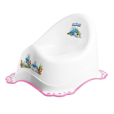 Maltex Nočník s protiskluzem The Smurfs - bílá/růžová