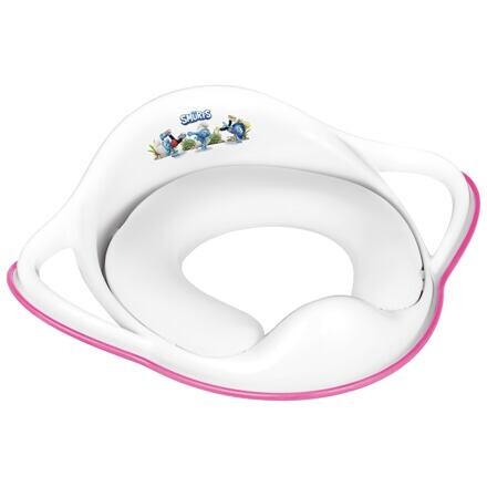 Maltex Sedátko na WC měkké The Smurf - bílá/růžová