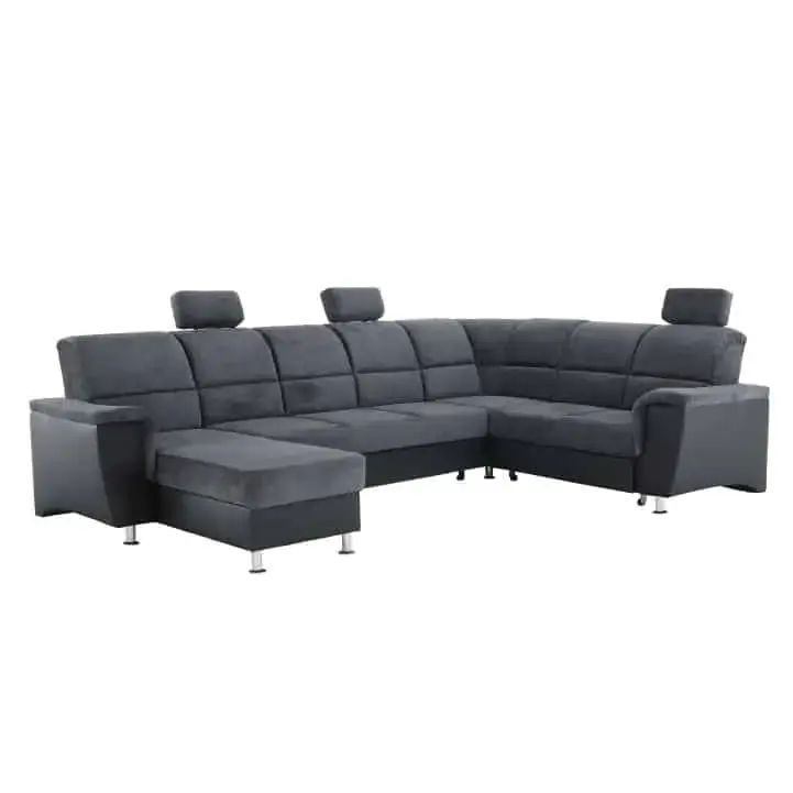 Tempo Kondela Sedací souprava SANTIAGO U pravá - ekokůže 1114 /látka Matrix 19