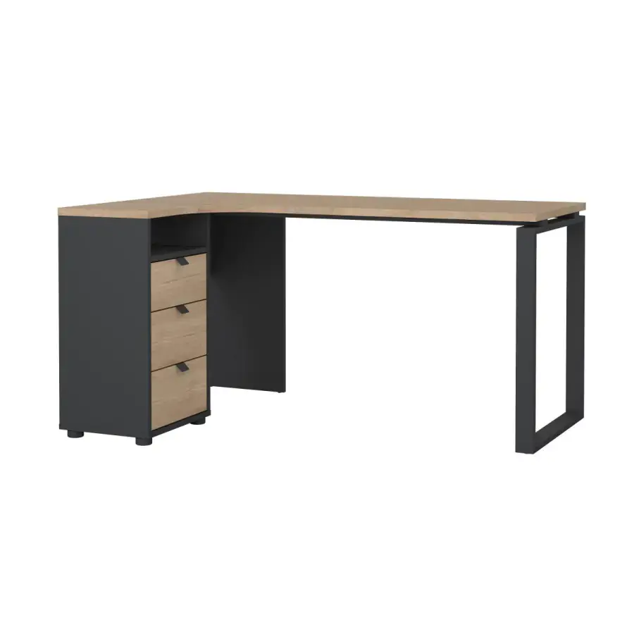 Falco Psací stůl rohový Sigal 600/03, šedá/jackson hickory