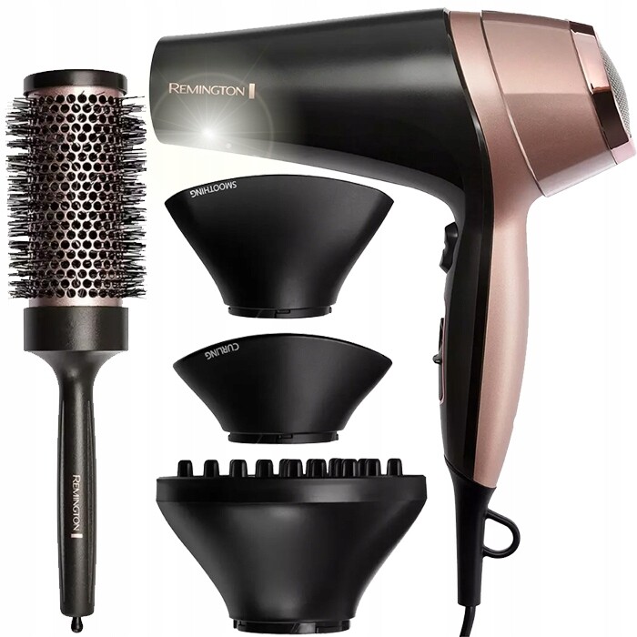 Vysoušeč vlasů Remington D5706/07 ionizace pro 2200W 3 nástavce difuzér