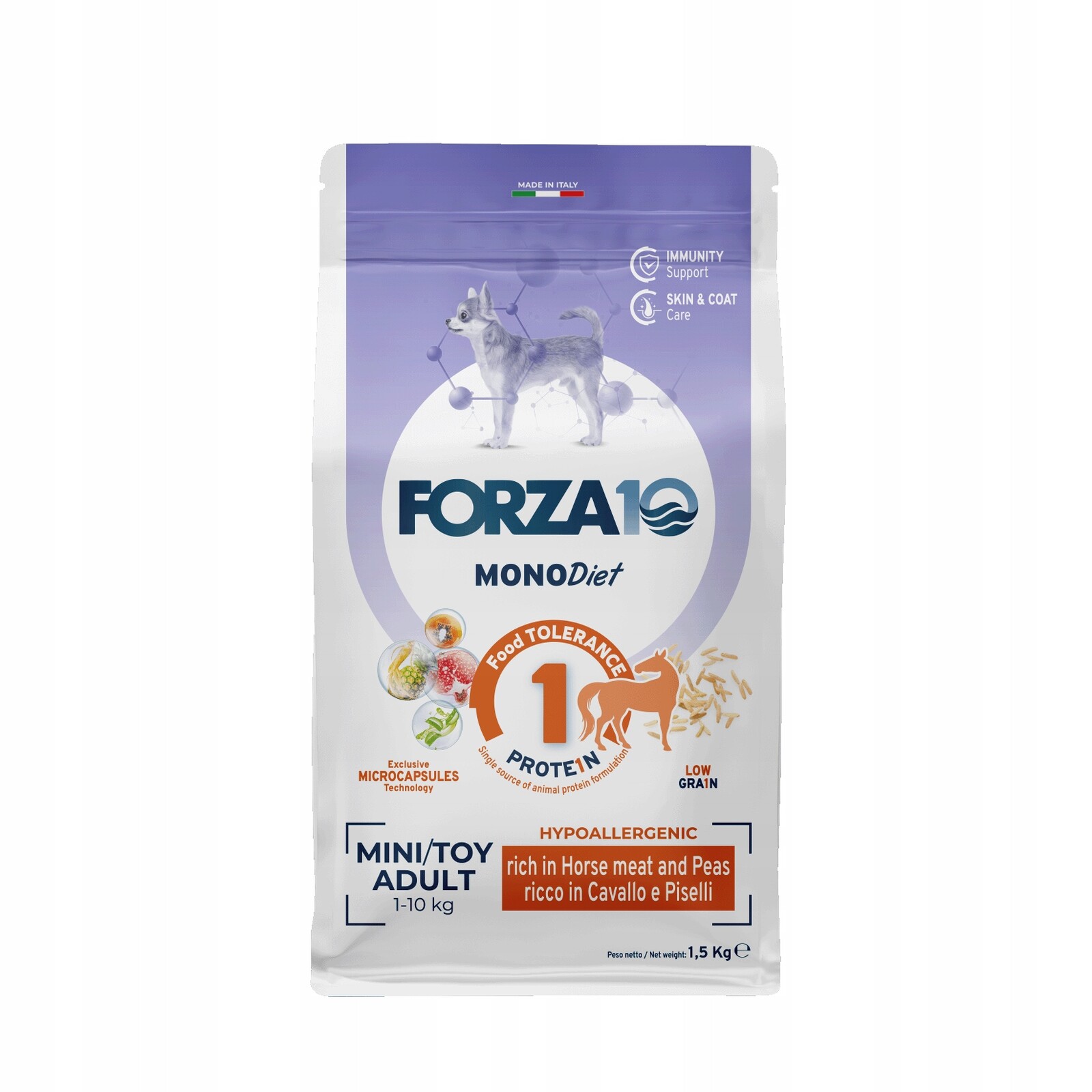 FORZA10 Mini & Toy Diet koňské s hráškem - 1,5 kg