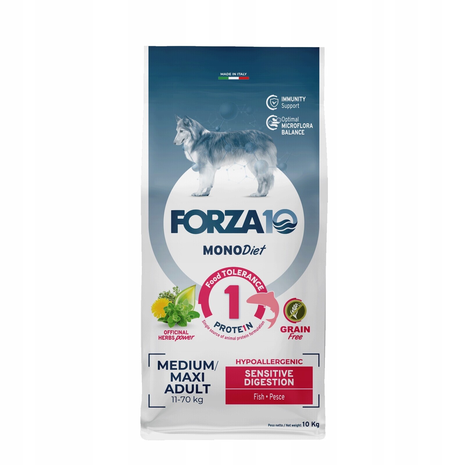 Forza 10 Diet Mono Medium & Large Sensitive Digestion s rybami - 10 kg
