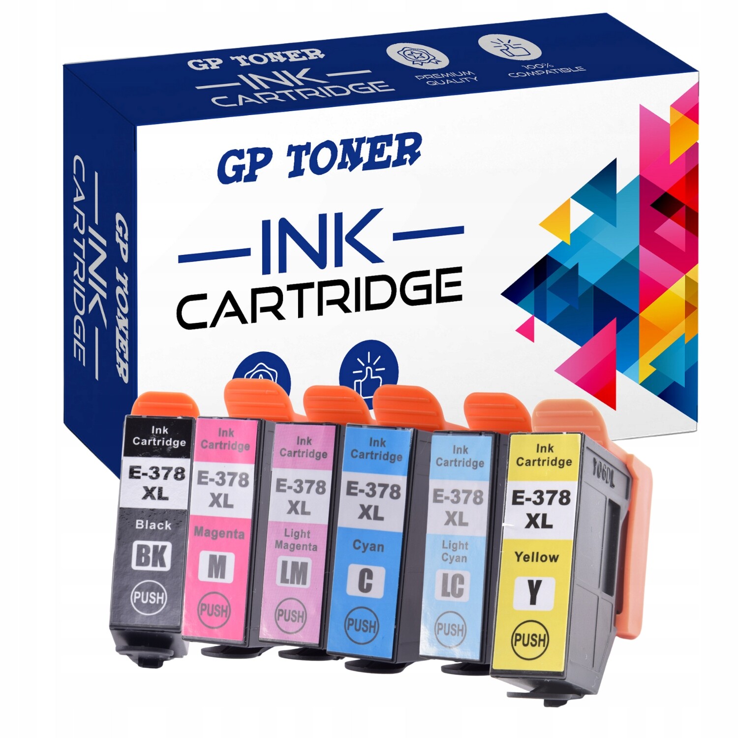 6x Inkousty pro Epson 378 XL XP-8000 XP-8005 XP8500 Sada