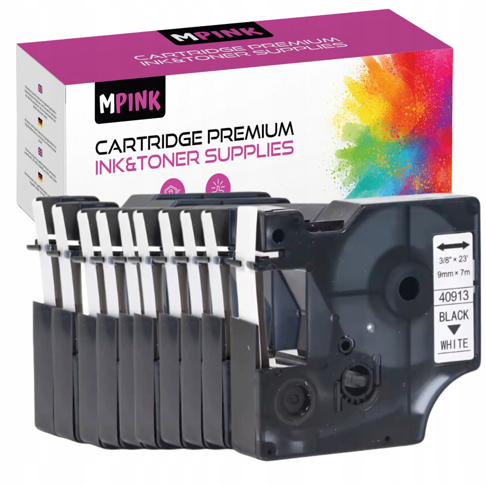 10x Páska pro Dymo D1 7m 9mm Model 40913 Velmi kvalitní Páska