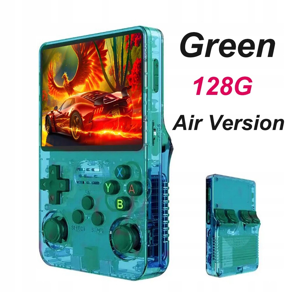 Konzole R36S Verze Air Pro Retro Hry 20000 Hry 128GB Zelená
