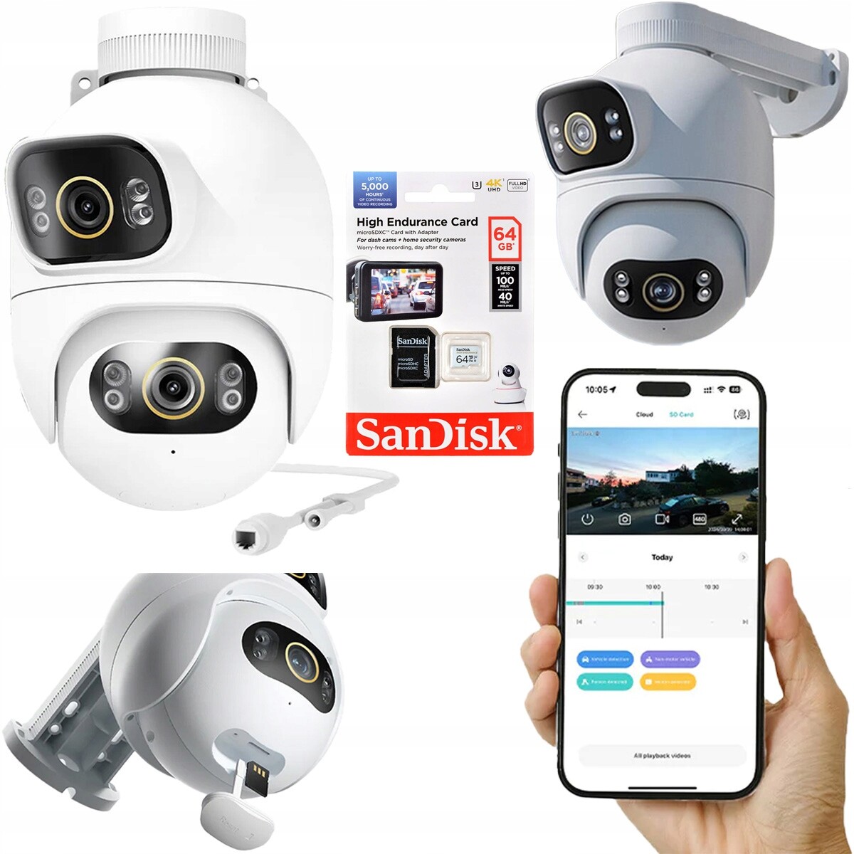 Venkovní kamera Imilab EC6 Dual monitoring 2v1 3k+3k karta 64GB