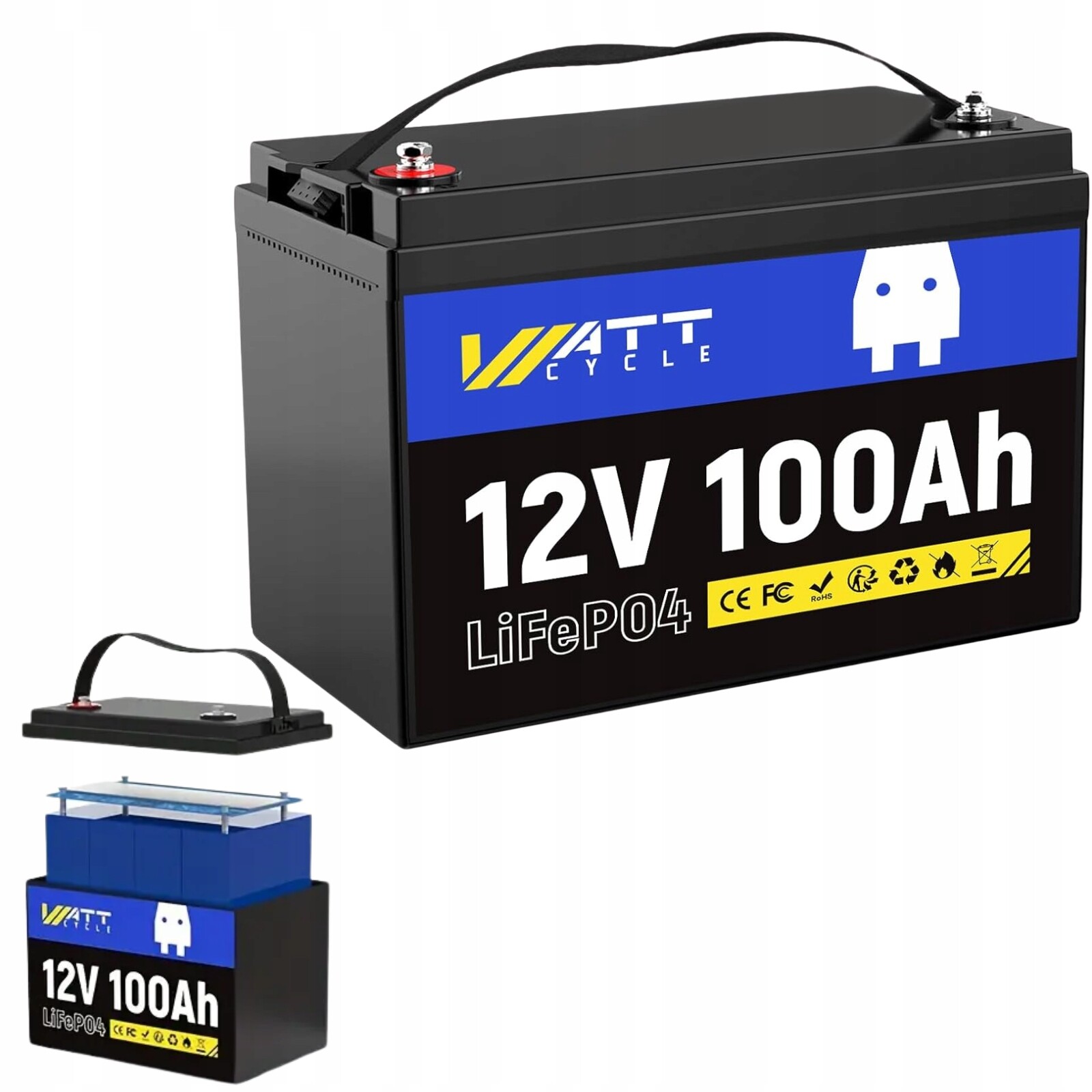 Akumulátor LifePo4 12V 100Ah Bezúdržbový Nouzové Napájení Fotovoltaika