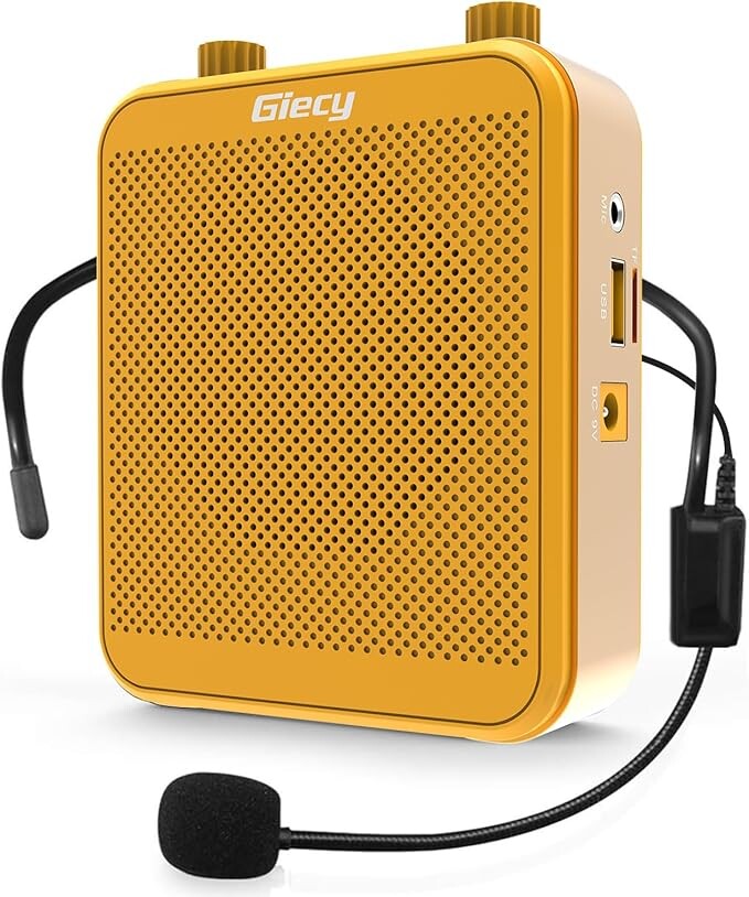 Přenosný Zesilovač Hlasu Giecy G300 30 W, Lithiová Baterie, pro průvodce