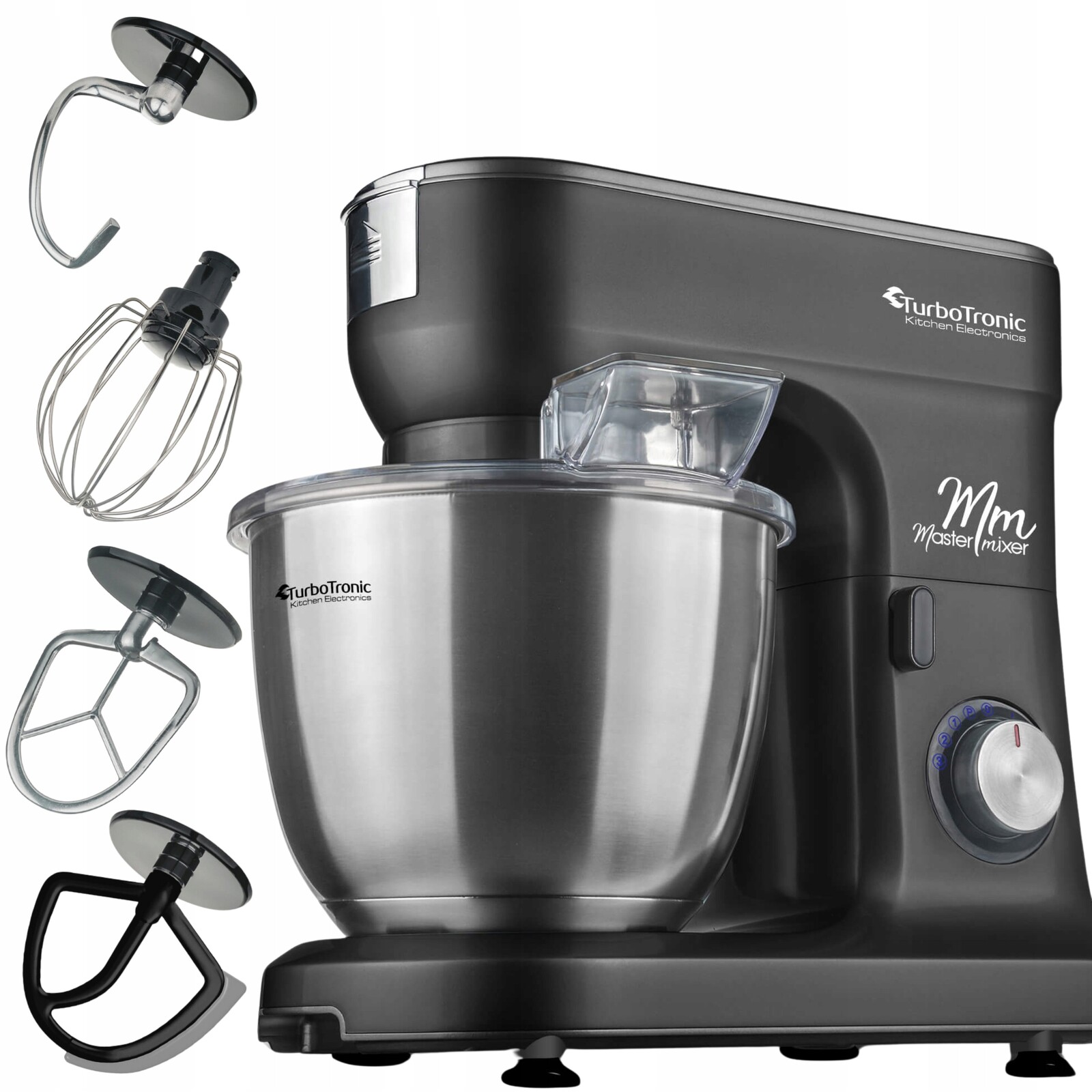 Planetární Kuchyňský Robot Premium Line Mixér Výkonný 1200 W 6,5 L Turbotronic