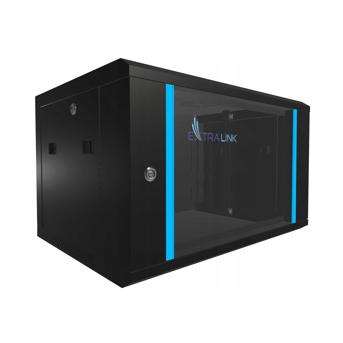 Extralink 6U 600X450 Černá Skříň Rack Montuje se na stěnu