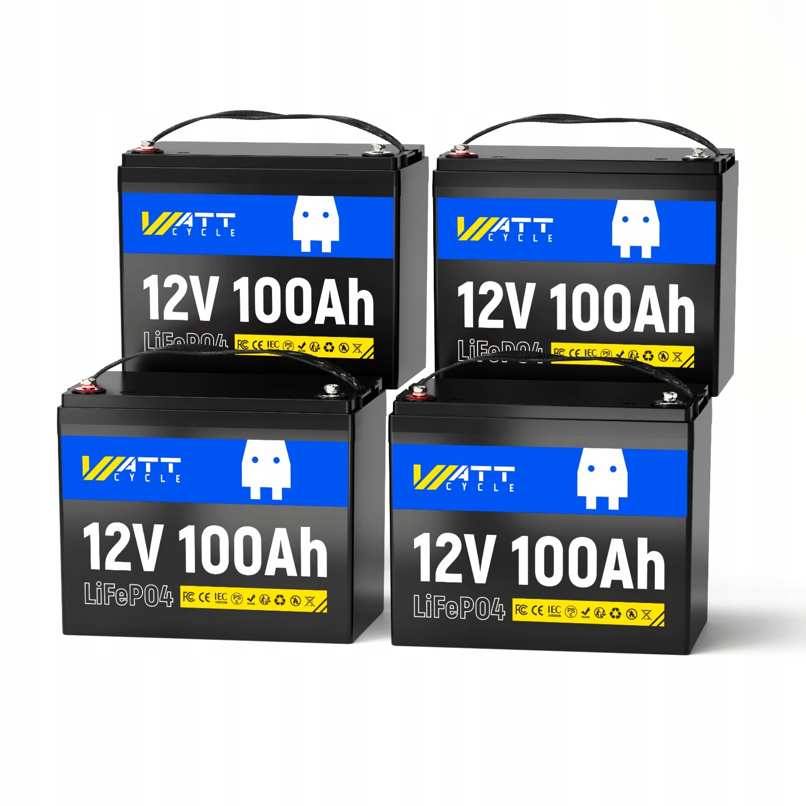 4*12V 100AH Akumulátor LiFePO4 Zestaw 48V 100AH Zestaw Akumulátor 12V 400AH