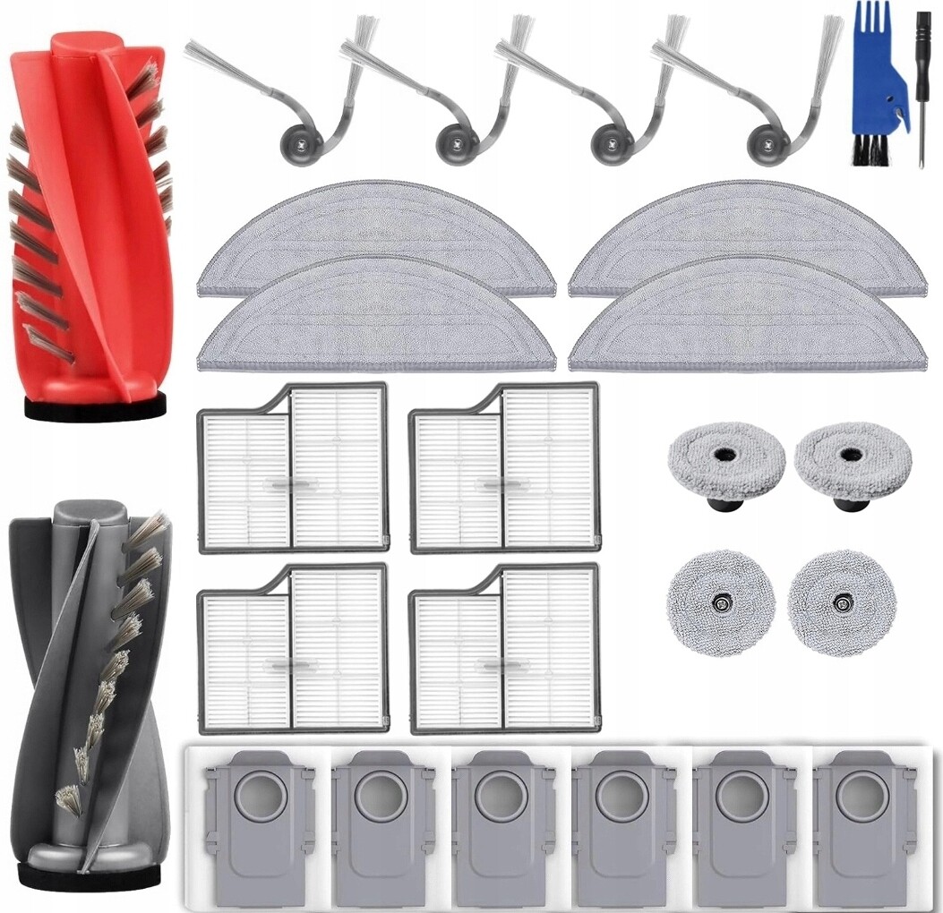 Velká sada příslušenství pro Roborock Saros 10 sáčků, mopy, kartáčové filtry