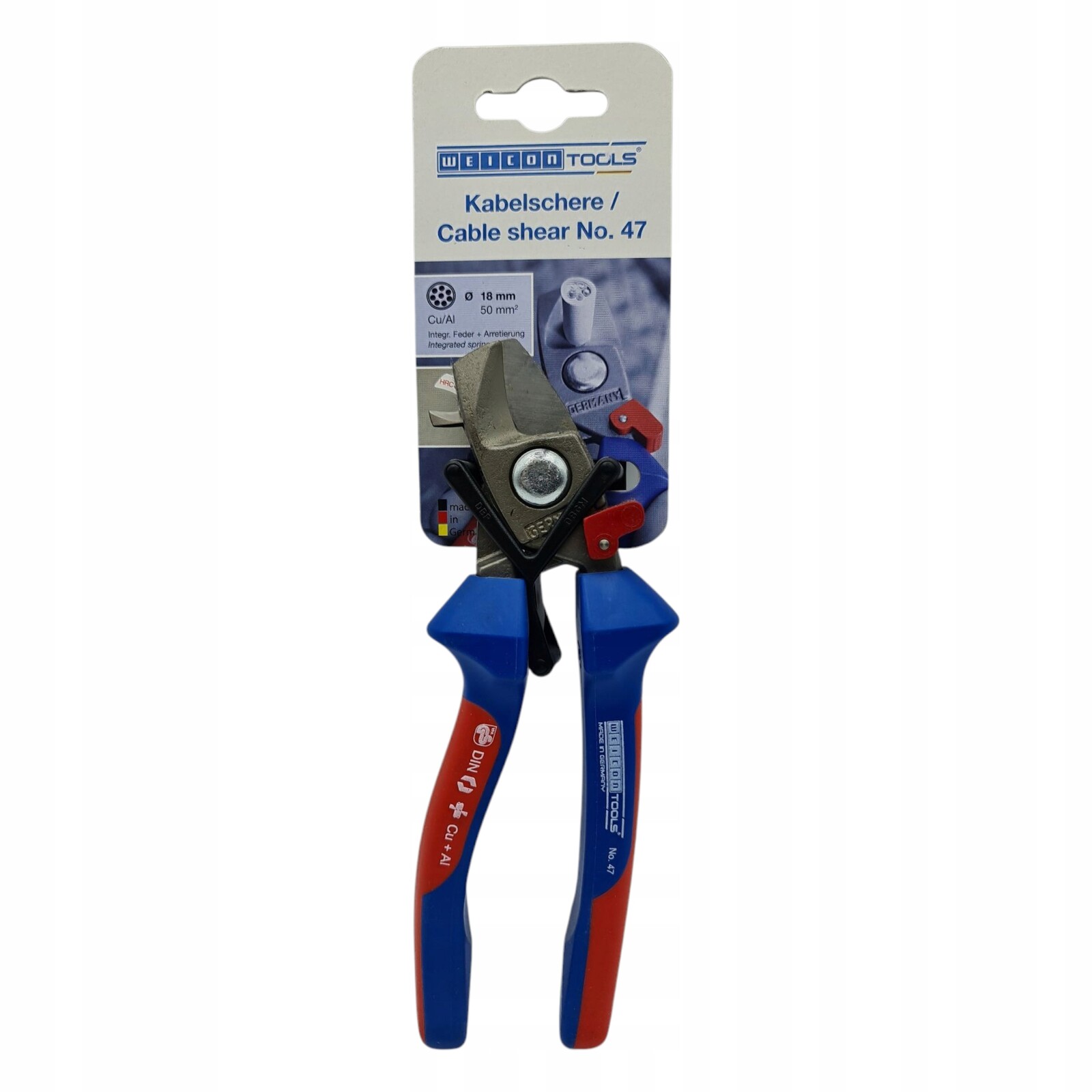 Izolované nůžky na stříhání kabelů 70 mm2 220 mm Vyrobeno V Německu Č.47
