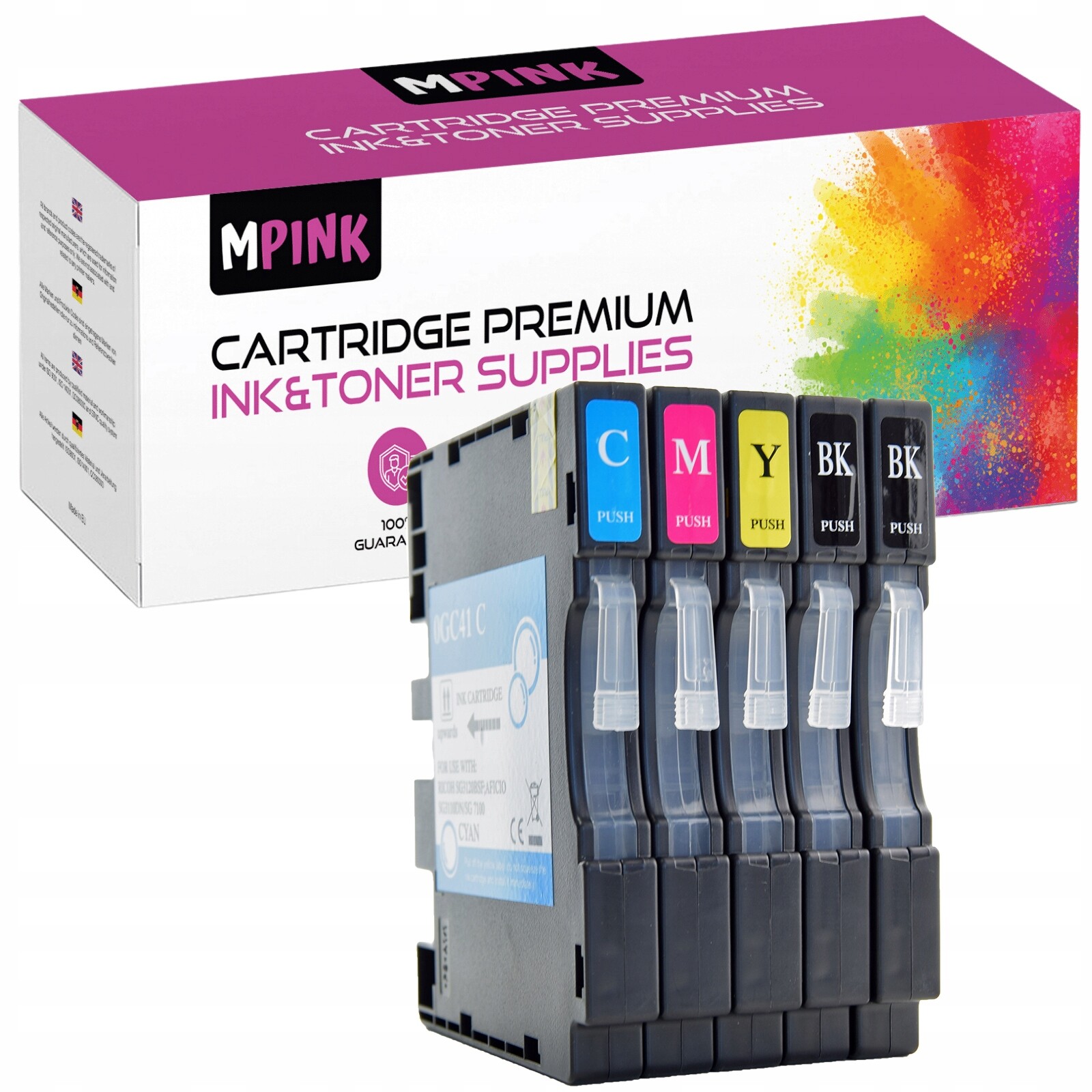 5x Inkoust pro Ricoh Aficio SG2100n SG3100 Series SG3110dn SG3120BSFNw Sada