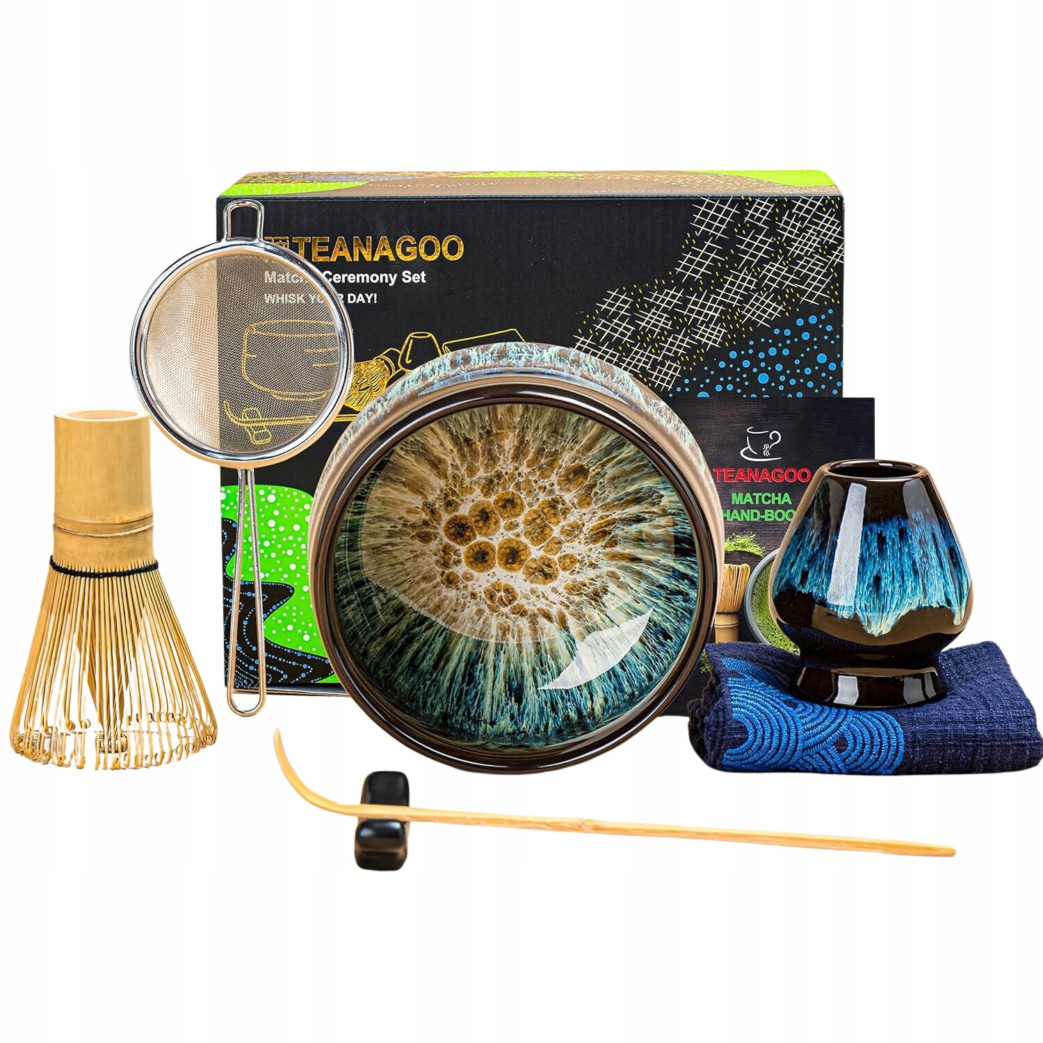 7v1 Kompletní Sada Na Čaj Matcha Keramická Elegantní Dárek