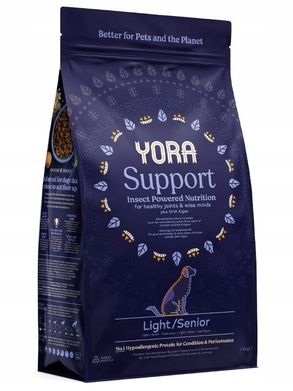 Yora Senior/Light Mono Insect Superfood Krmivo pro starší psy 1,5 kg