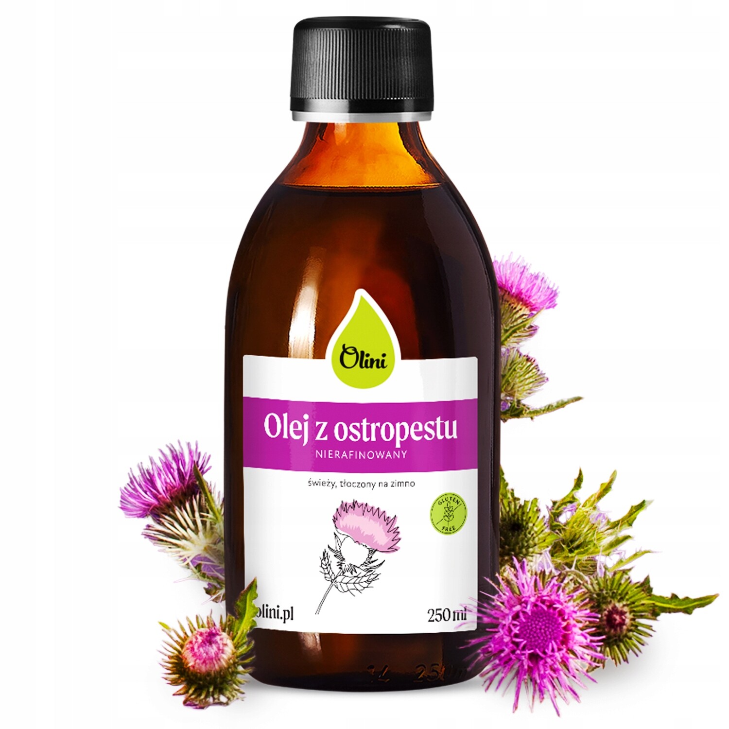 Olej z ostropestřce mariánského Lisovaný za studena na játra Olini 250 ml