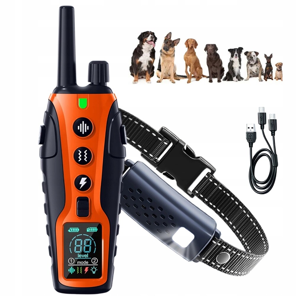 Zařízení pro výcvik psů s barevným displejem s úhlopříčkou jedna až jedna