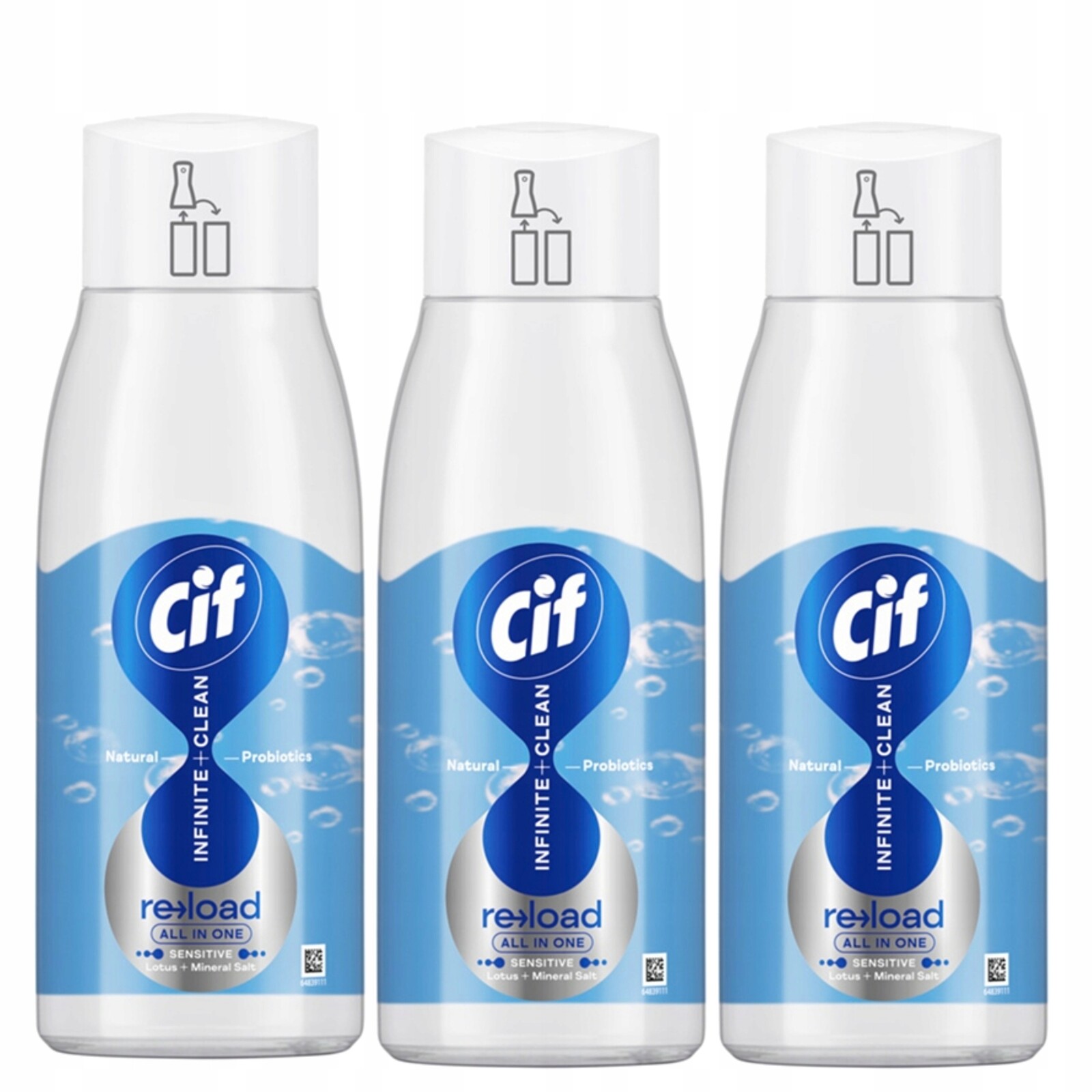 Cif Infinite Refill Náhradní náplň pro čištění Mořská sůl 3x590 ml