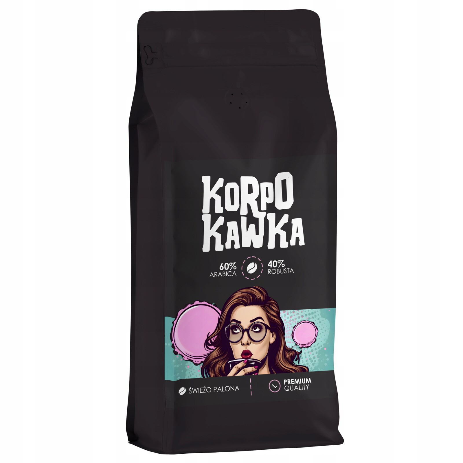 Káva zrnková, čerstvě pražená KorpoKáva do kávovaru Pražírna Cafe Crema 1 kg