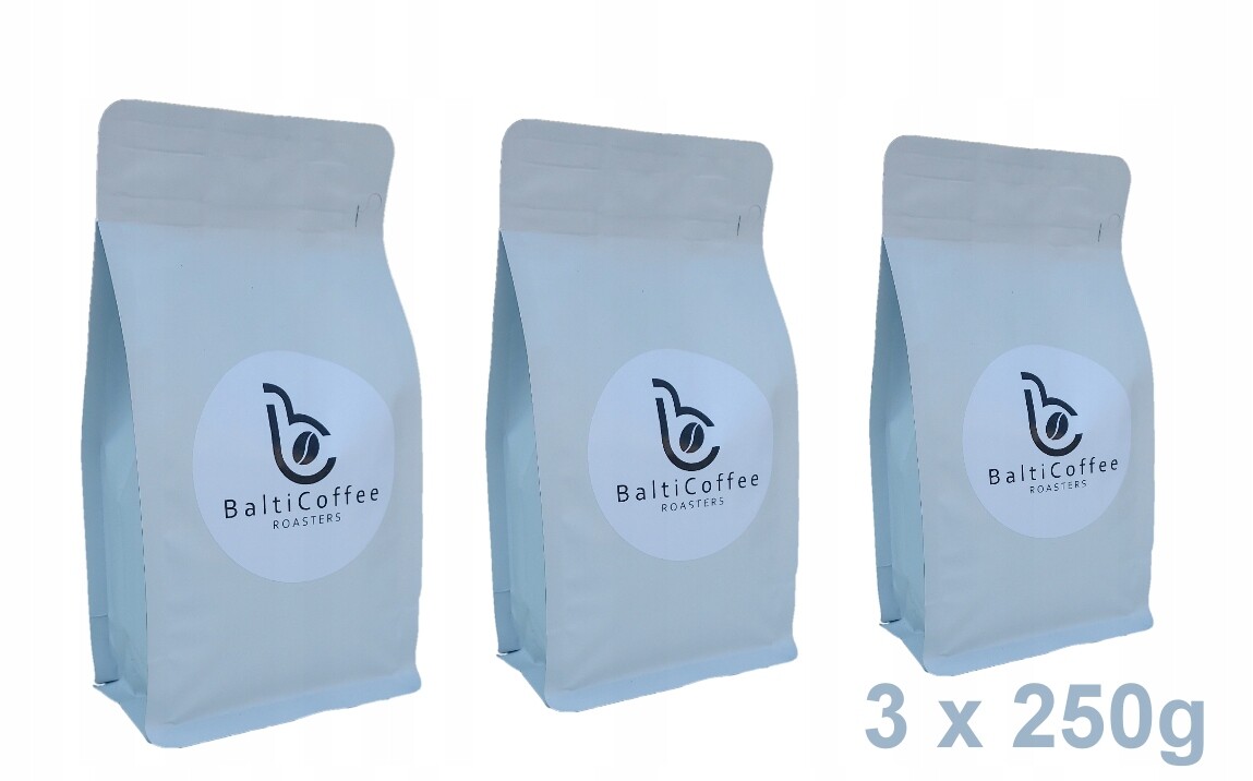 Káva zrnková Arabica Degustační sada káv 3 x 250 g