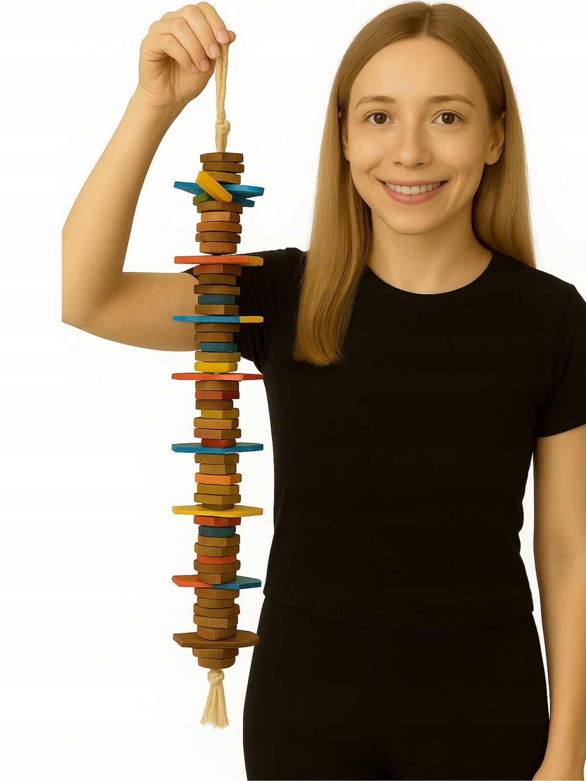 Jumpy Jumper Large – Dřevěná Hračka pro papoušky