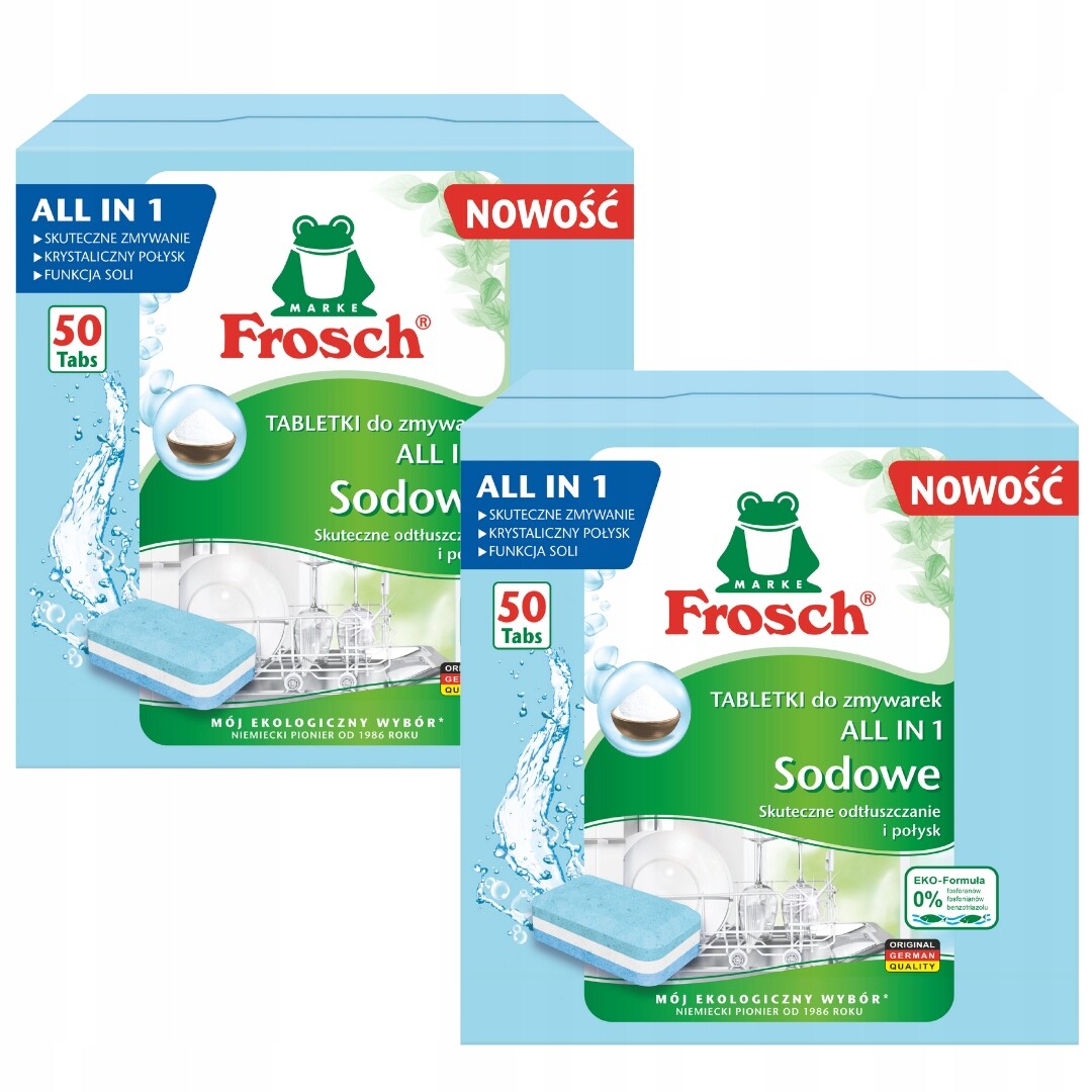 Frosch Se Sodou tablety do myčky nádobí All in 1 50 ks x2