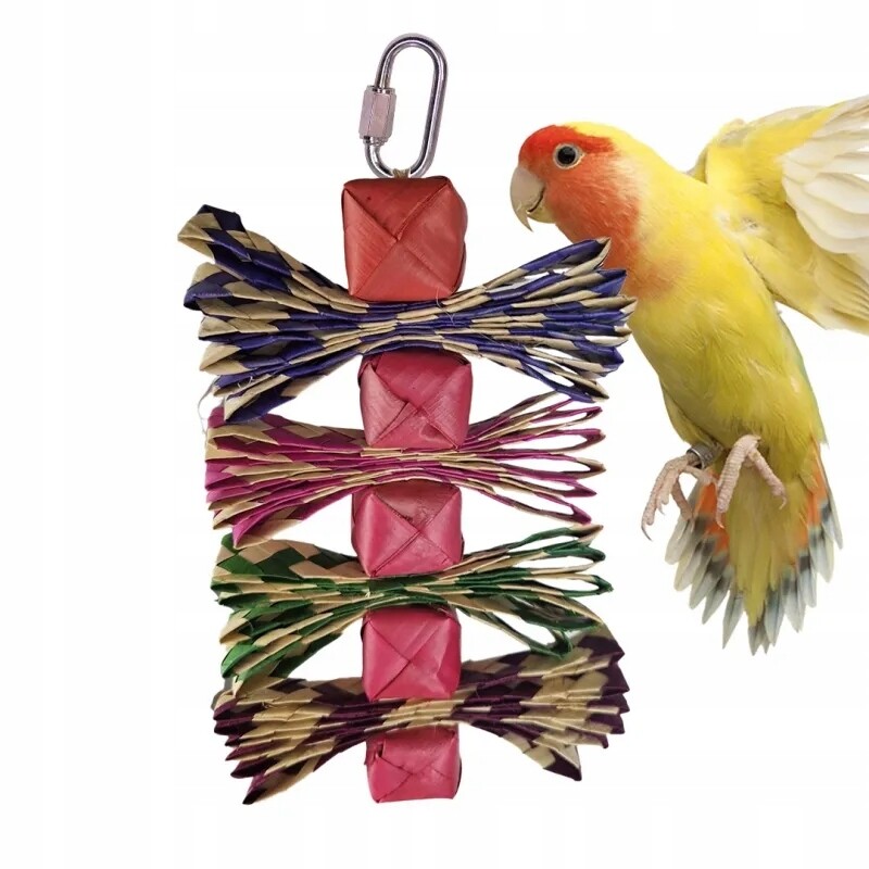 Růžová věž – hračka pro všechny papoušky