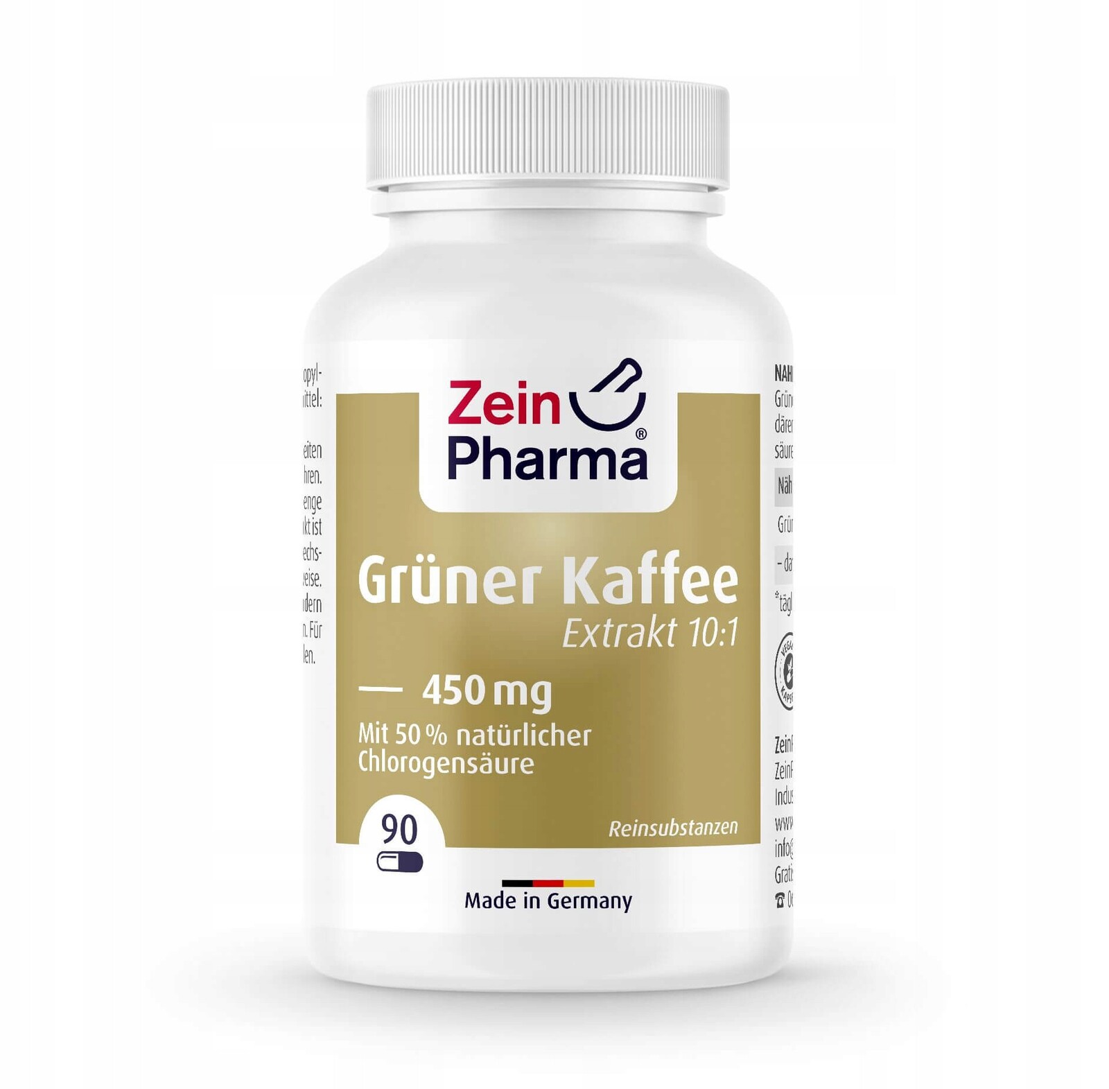Zein Pharma Grüner Kaffee Extrakt 450 mg (extrakt ze zelené kávy) 90 kapslí
