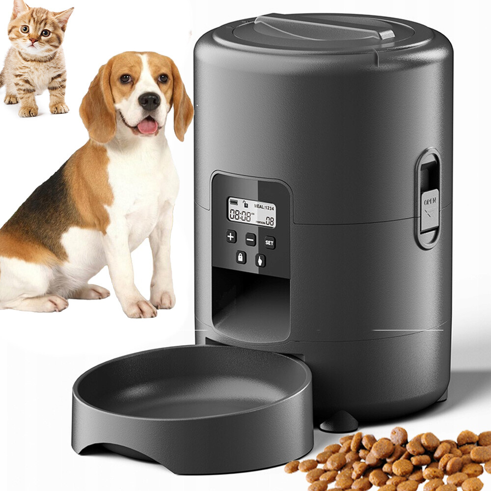 2L Automatický Podavač Krmiva Pro Kočky Psa Dávkovač Potravin Usb Zástrčky