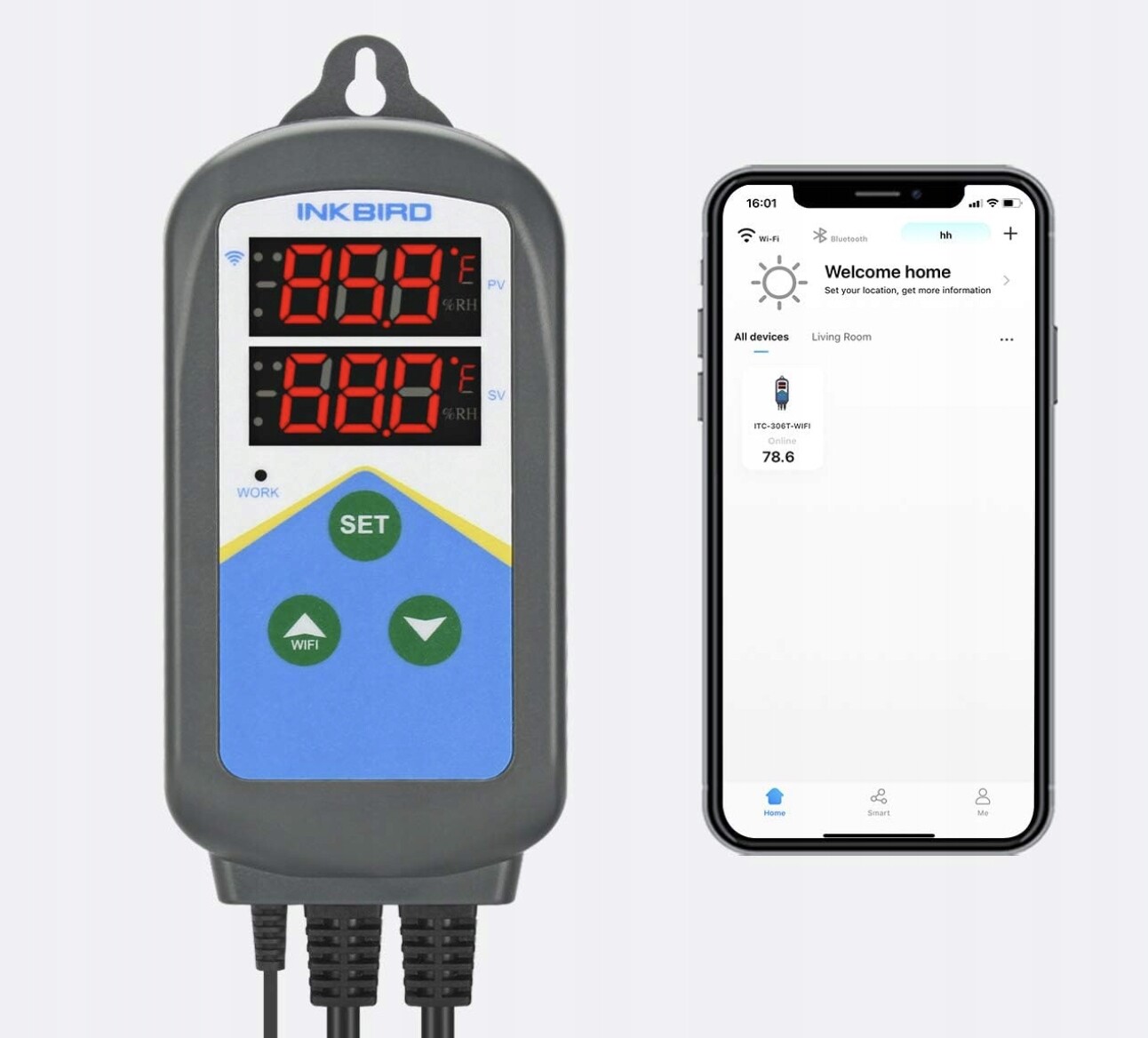 Inkbird Elektronický Teploměr, Termostat Wifi, Aplikace