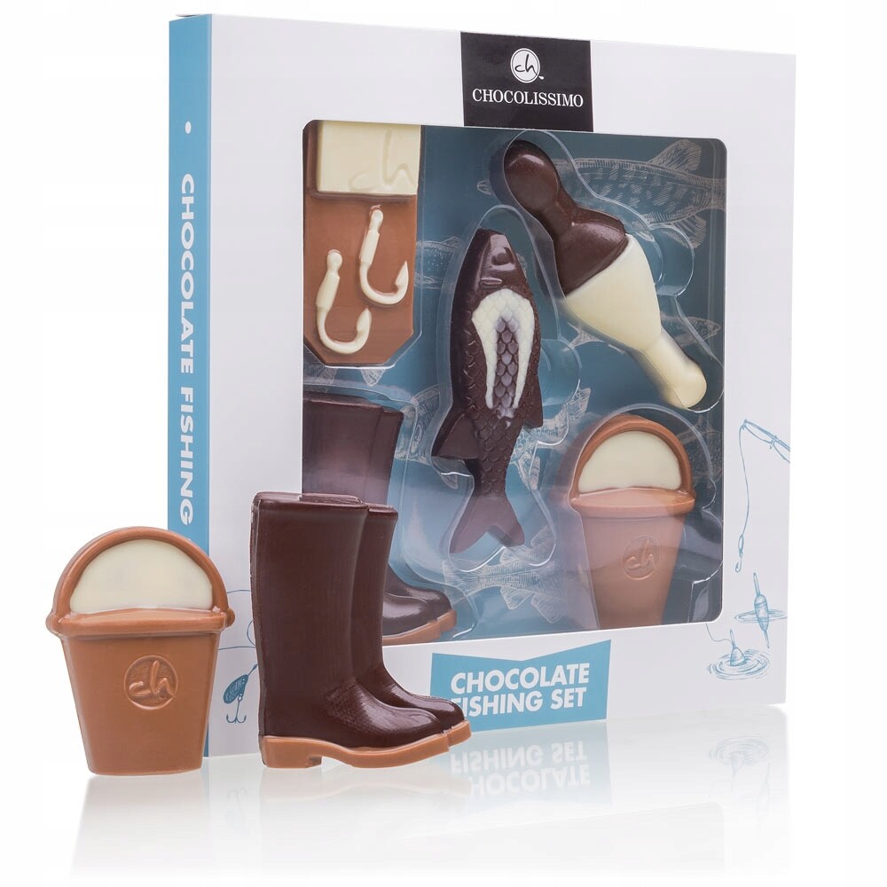 Elegantní čokoládová rybářská sada s dárek ke Dni otců Chocolissimo