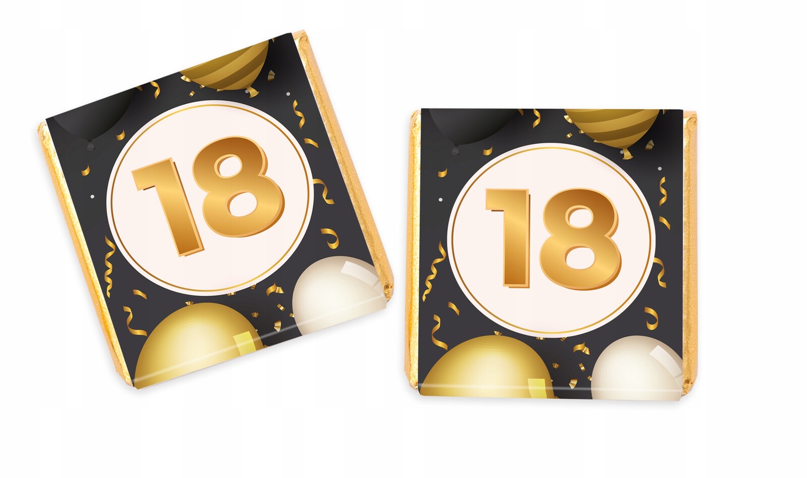 Čokoládové poděkování hostům k 18. narozeninám 50 ks