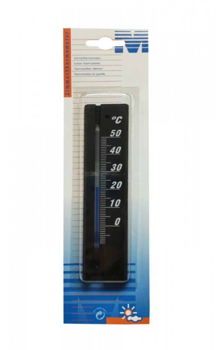 Nástěnný teploměr dřevo tmavé 150x35 mm
