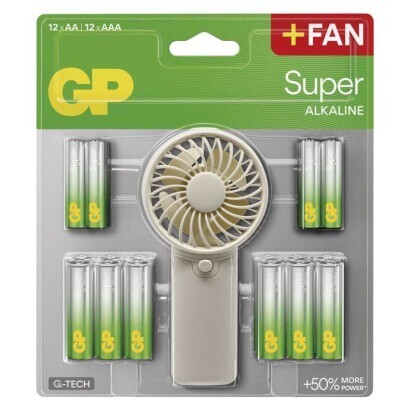 GP alkalická baterie SUPER AA 12 + AAA 12 + Fan BL