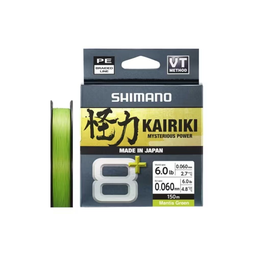 Shimano Šňůra Kairiki 8+ Mantis Green 150m - 0,06mm 4.8kg