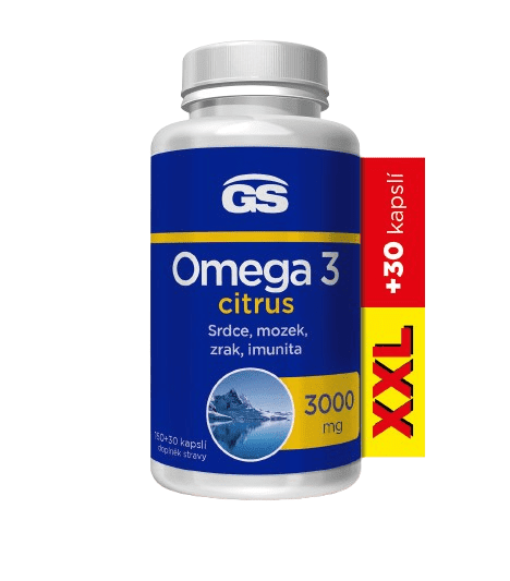 GS Omega 3 citrus 180 kapslí